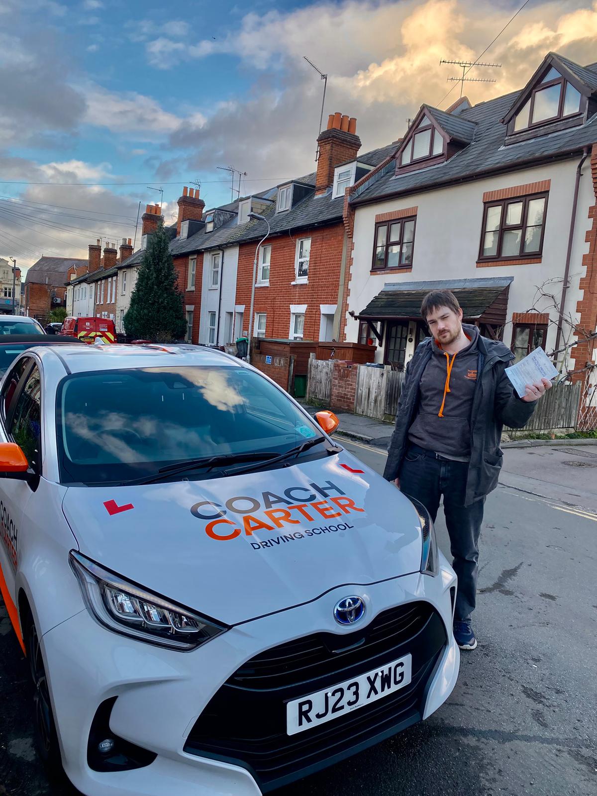 Andrew after passing his driving test